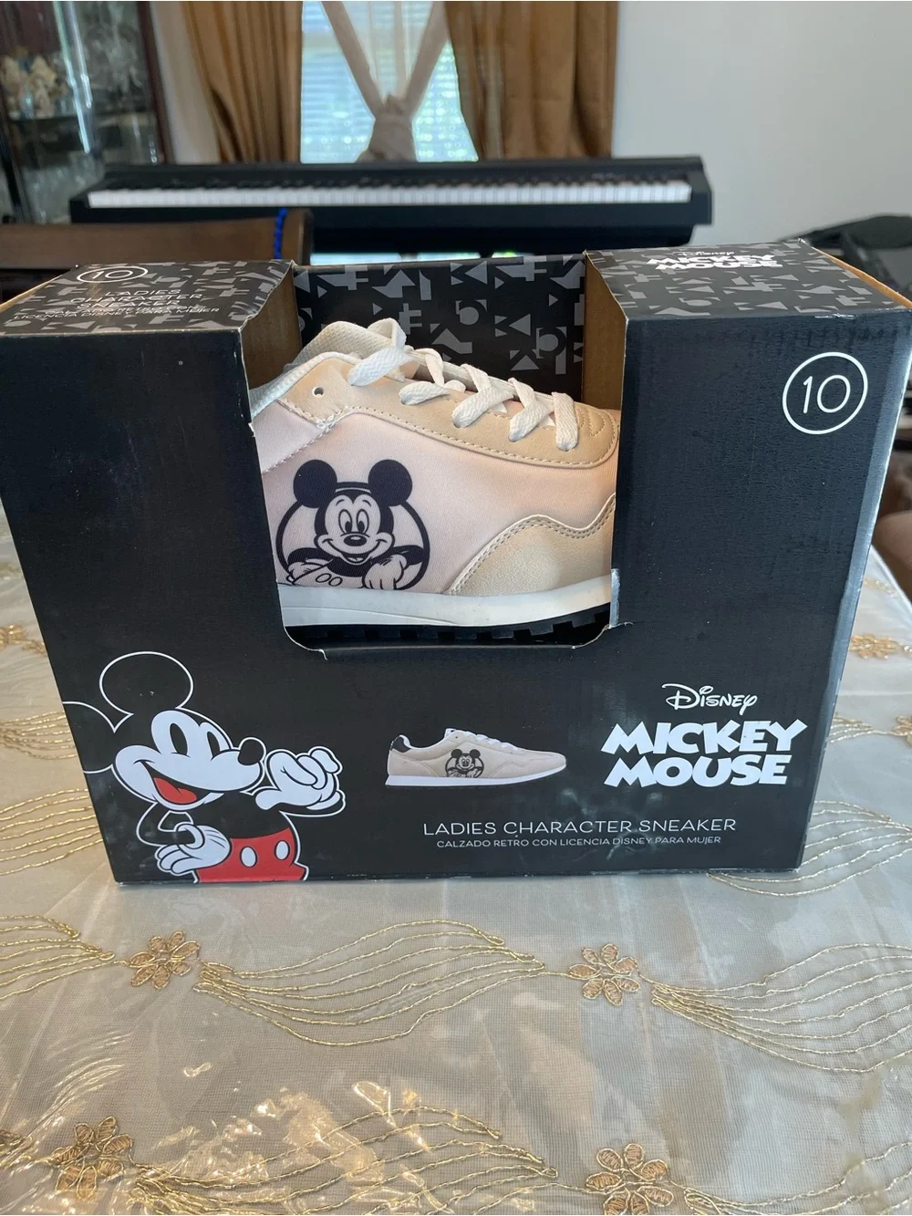 Disney Pink and Black Mickey Face Sneakers